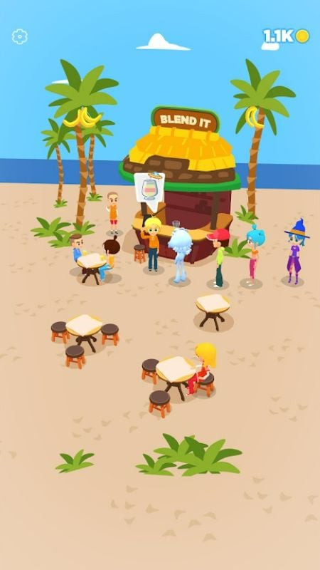 The player's beachside smoothie shop in Blend It 3D