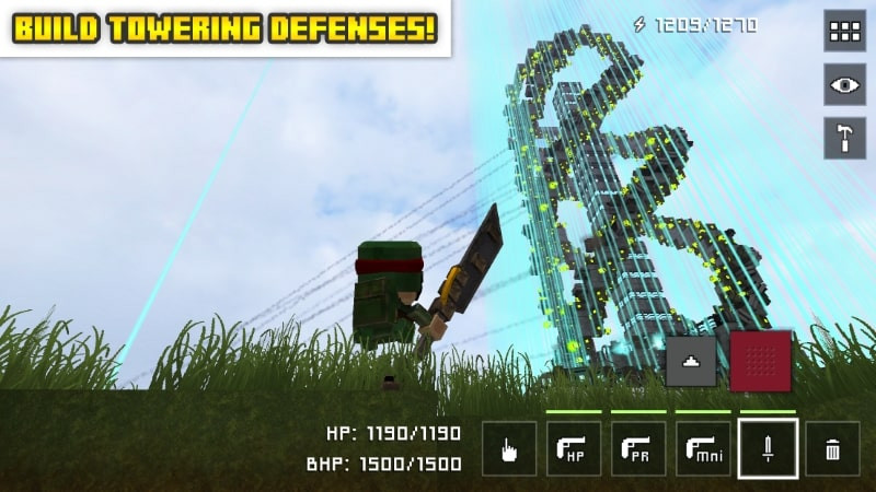 Gameplay in Block Fortress MOD APK