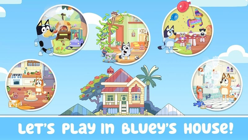 Bluey: Let's Play game screenshot featuring the mod