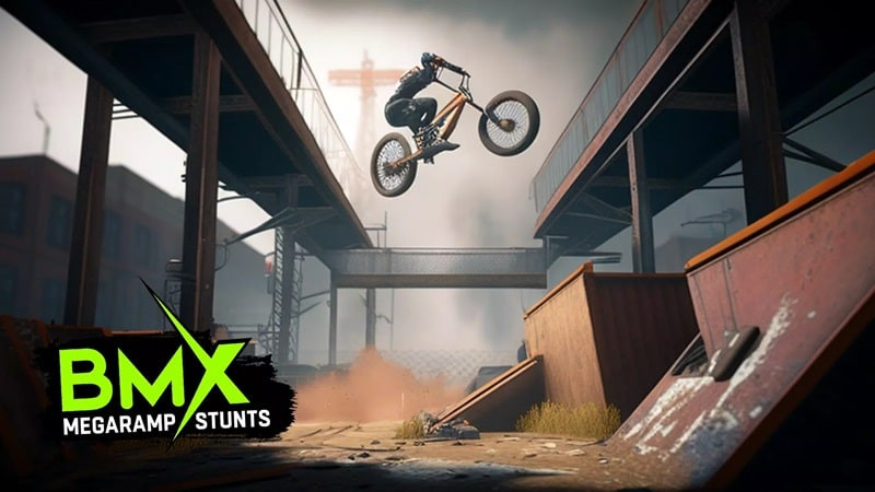 BMX Megaramp Stunts MOD APK screenshot