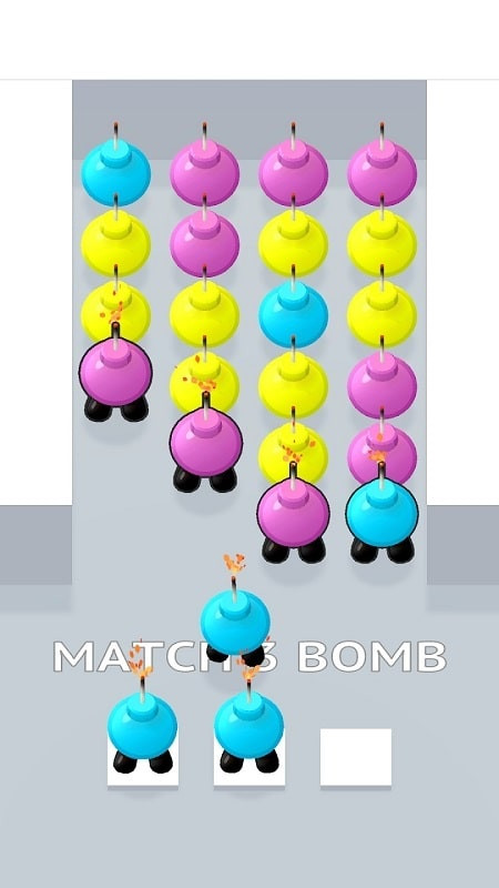 Bomb Jam 3D bombs waiting for rescue screenshot