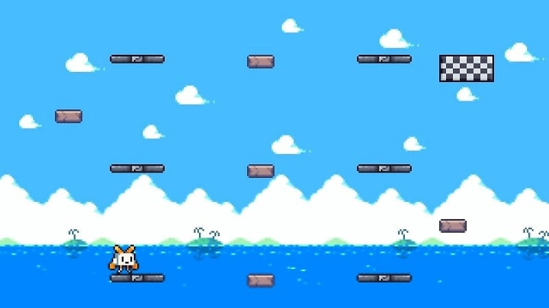 Brave Run screenshot showing the game's background scenery