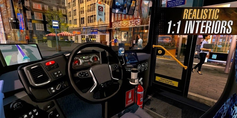 Bus Simulator: EVO MOD APK screenshot showing gameplay