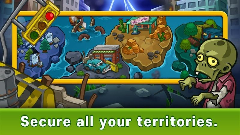 Islands in Heroes Defense: Attack Zombie