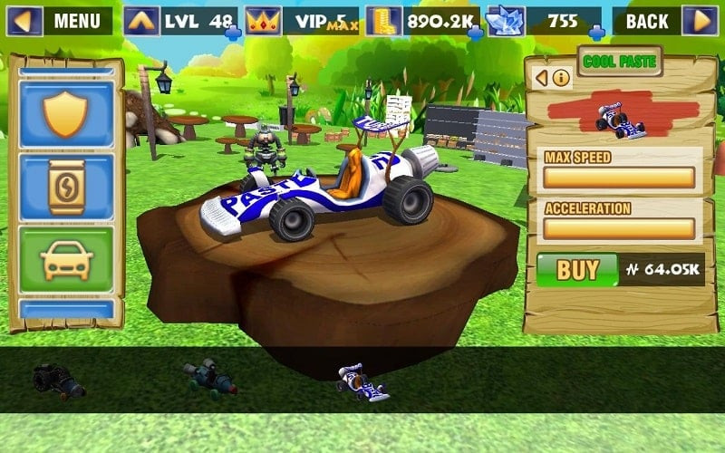 Vehicles in World of Bugs for Android