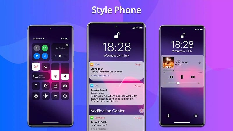 Customizing gestures with Launcher iPhone MOD APK