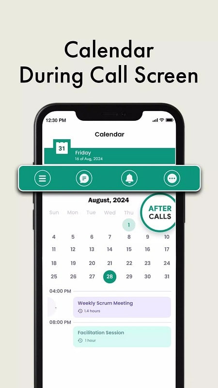 Calendar app features