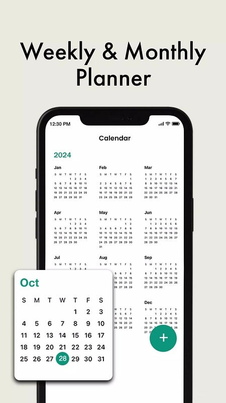 Calendar app screenshot