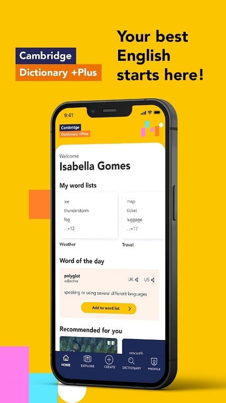 Cambridge Dictionary Plus MOD APK Screenshot