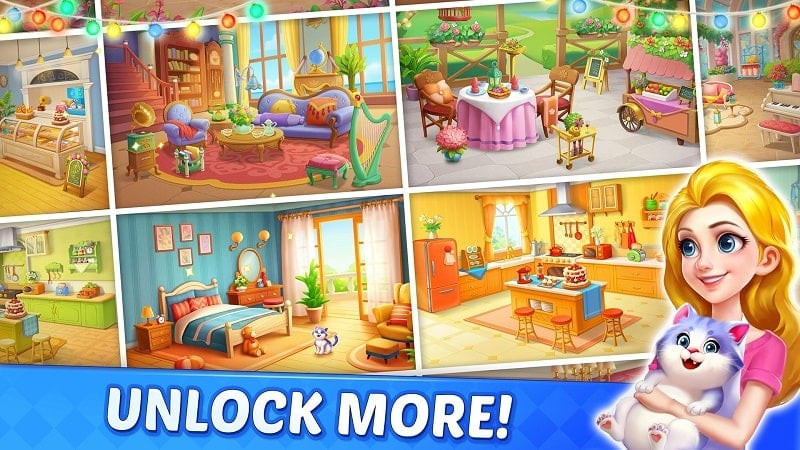 Candy Puzzlejoy furniture customization screenshot