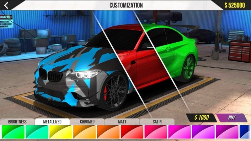 Upgraded car in Car Real Simulator MOD APK