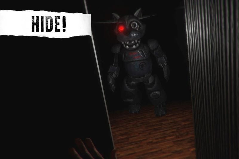 CASE: Animatronics gameplay screenshot showing a jumpscare