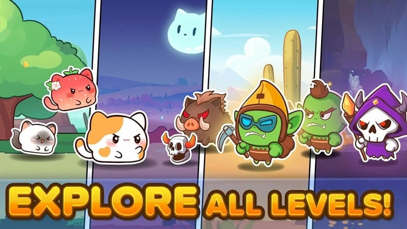 Cat Adventure MOD APK gameplay screenshot