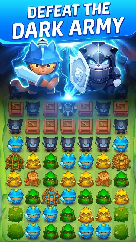 Cat Force MOD APK screenshot showing gameplay on Android