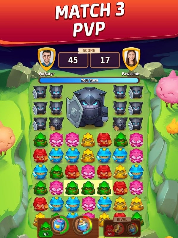 Cat Force MOD APK screenshot showing the lucky spin feature