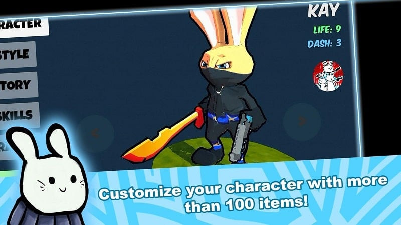 Character customization in Cat Killer MOD APK