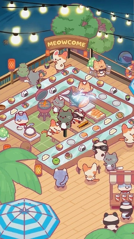 Cat Restaurant MOD APK Screenshot: Different Locations