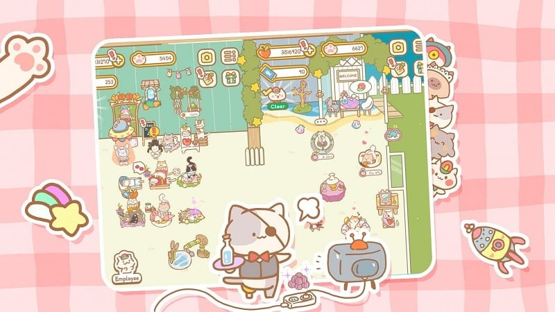 Cat Spa MOD APK features screenshot