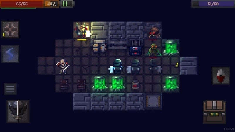 Caves Roguelike Combat Screenshot