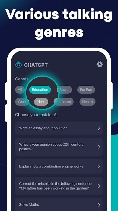 ChatGPT MOD APK - Eye protection with night mode