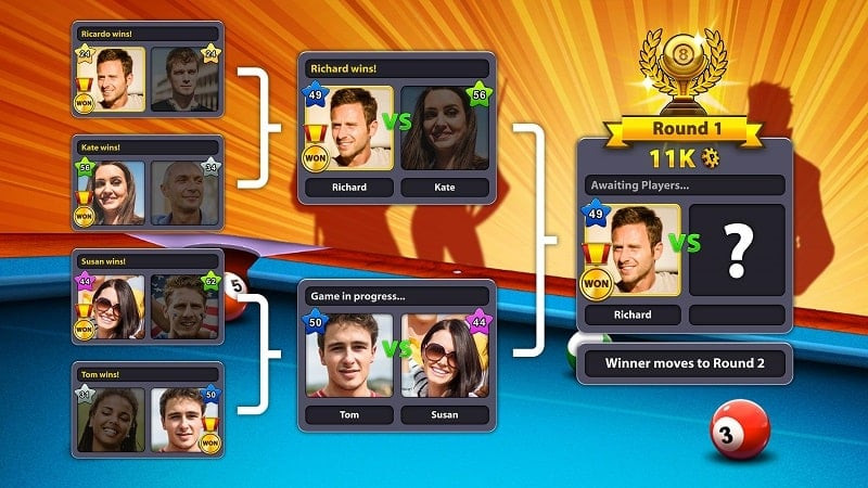 8 Ball Pool mod apk game modes