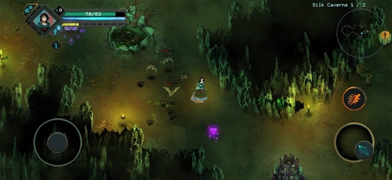 Combat against monsters in Children of Morta