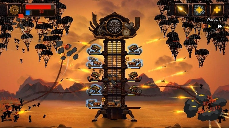 Steampunk Tower 2 Combat Scene