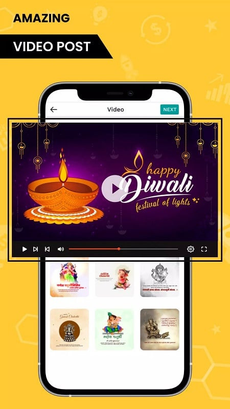 Chỉnh sửa poster trên Festival Poster Maker MOD APK