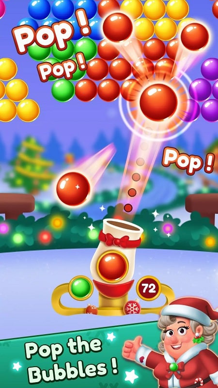 Playing Christmas Bubble Shooter on Android