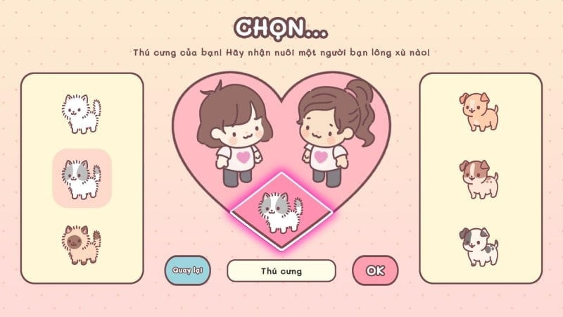 Chọn bạn đồng hành trong Pocket Love