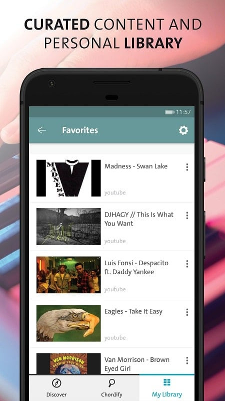 Chordify MOD APK search interface