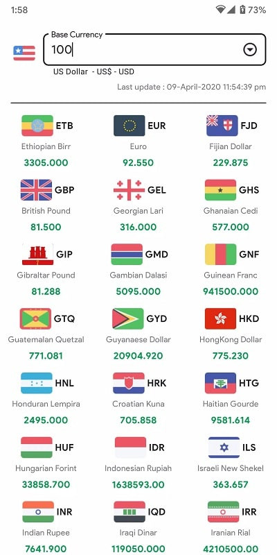 Currency conversion with Unit Converter