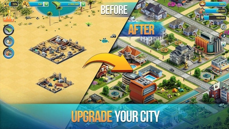 City Island 3 MOD APK features screenshot