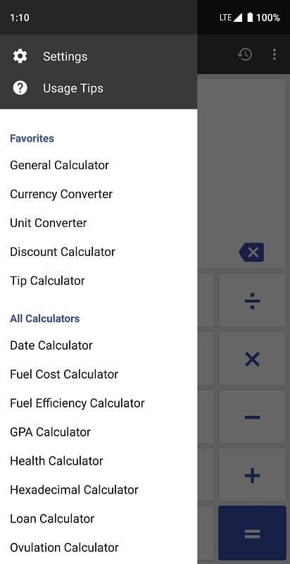 ClevCalc MOD APK on a phone