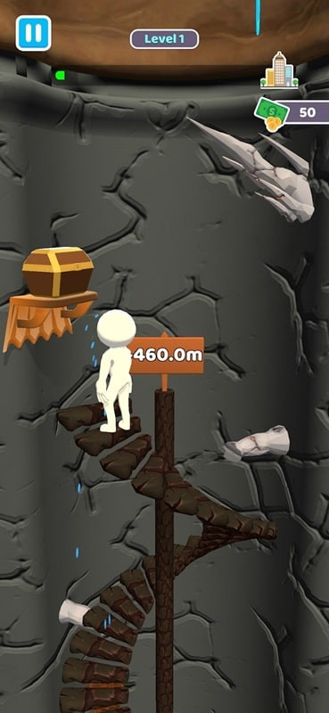 Character running in Climb the Stair MOD APK