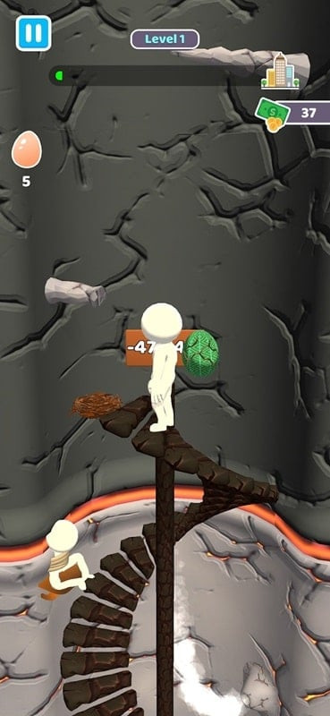 Gameplay screenshot of Climb the Stair MOD APK