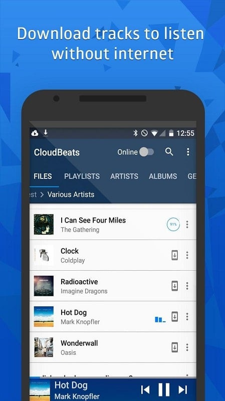 Creating personalized playlists in CloudBeats MOD APK