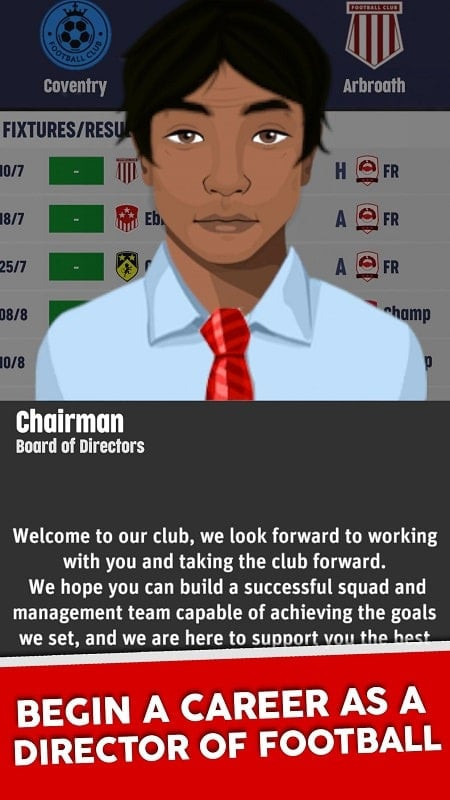 Club Soccer Director 2022 MOD APK gameplay screenshot