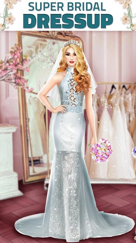 Bride in Super Wedding Dress Up Stylist mod