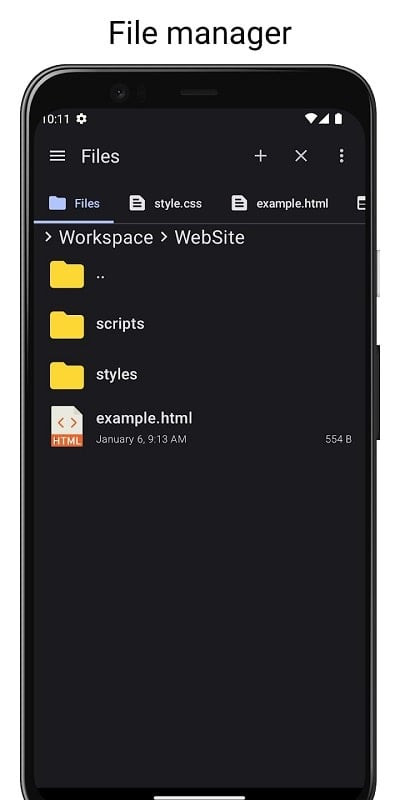 Code Studio MOD APK file manager