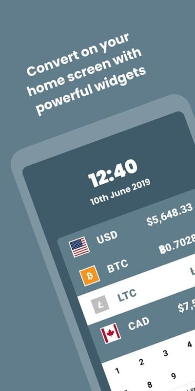 Creating a floating widget in CoinCalc