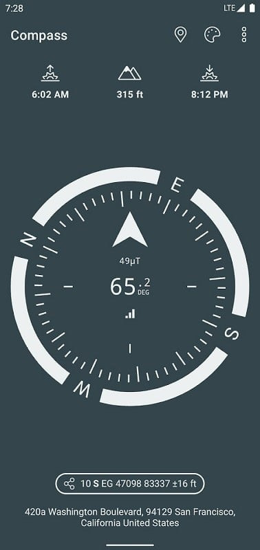 Compass & Altimeter MOD APK - Đa dạng đơn vị đo