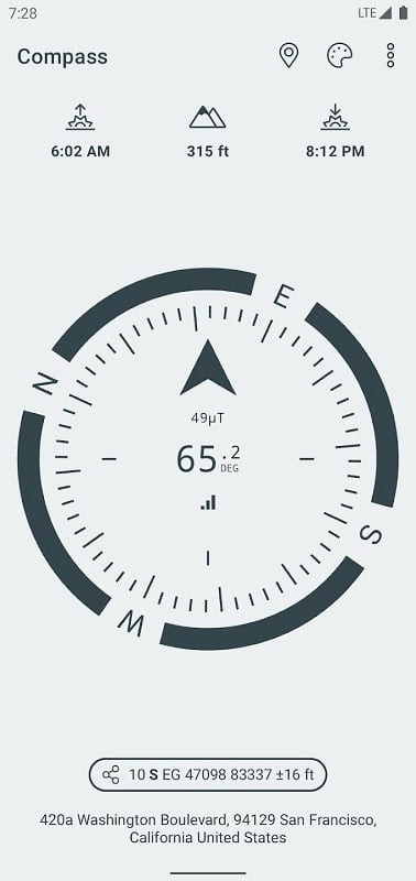 Compass & Altimeter MOD APK - Address search feature