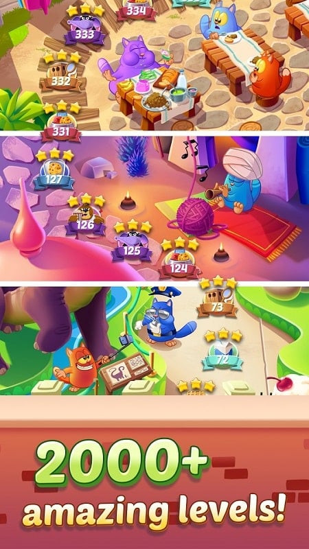 Cookie Cats screenshot showing a villain level