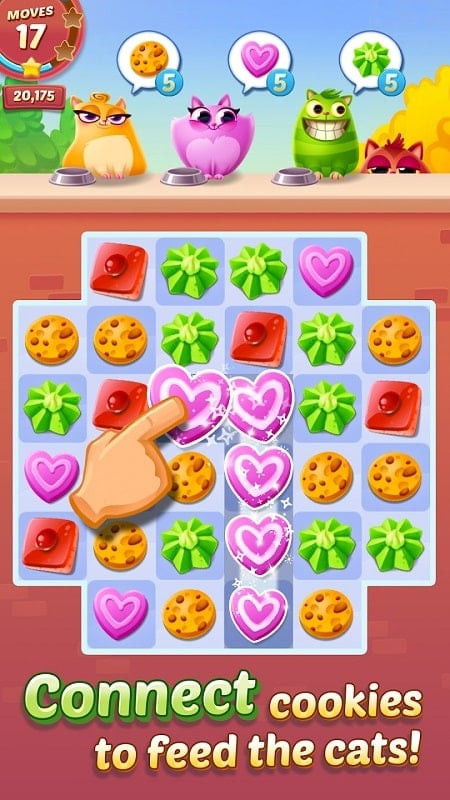 Cookie Cats gameplay screenshot showing a level