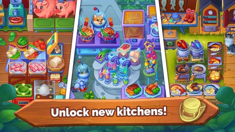 Cooking Farm APK screenshot showing farm scene