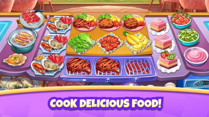 Cooking Journey APK screenshot showing fast-paced cooking