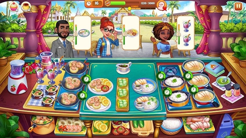 Cooking Madness screenshot showing different restaurant locations