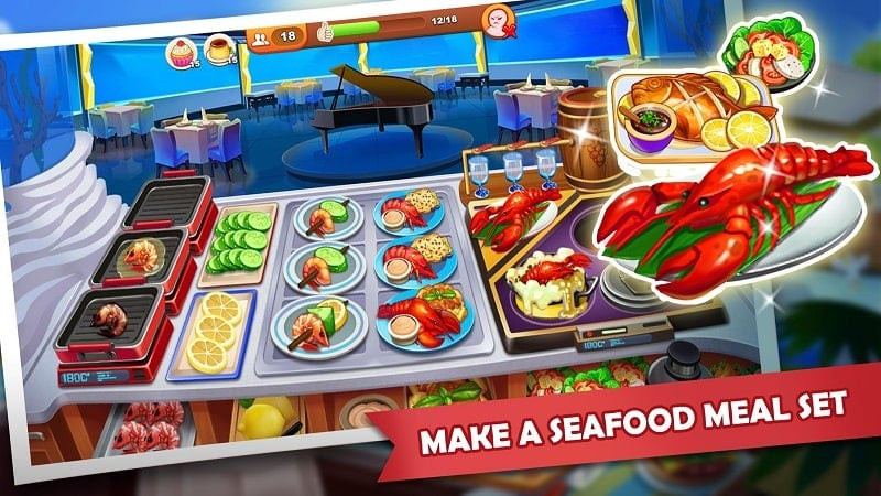 Cooking Madness gameplay screenshot showcasing various dishes