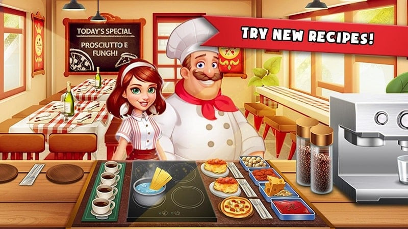 Cooking Madness gameplay screenshot with MOD features